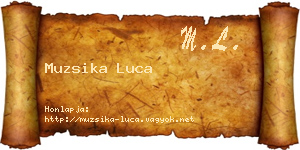 Muzsika Luca névjegykártya